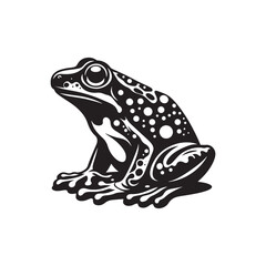 Leaping Elegance: A Collection of Frog Silhouettes Showcasing the Graceful Movements of Amphibian Life - Frog Illustration - Frog Vector - Amphibian Silhouette - Toad Vector
