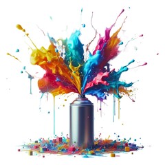 colorful paint splashes