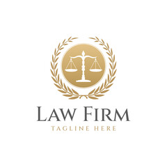 Law firm logo, Attorney at law logo, Lawyer service logo design template