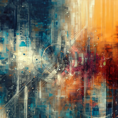 Abstract Artwork with Modern Textured Wallpaper
