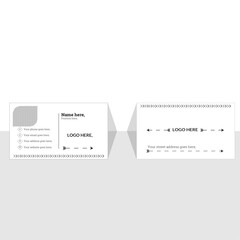 Modern white business card design.White colored double sided vector business card design for any kind of use. Business cards template perfect for your company business card with front and back .