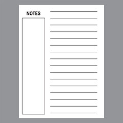 lined grid notes sheet paper template vector illustration set. Notebook paper copy space backgrounds, personal blank drafts, write ideas, management notes. ... See More