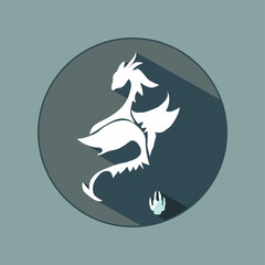 Obraz na płótnie Canvas New Year card with 2024 year of the dragon! Chinese horoscope symbol. Dragon logo