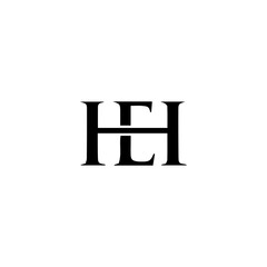 Fototapeta premium EH logo. E H design. White EH letter. EH, E H letter logo design. Initial letter EH linked circle uppercase monogram logo. E H letter logo vector design. top logo, Most Recent, Featured,