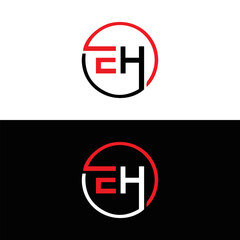 EH logo. E H design. White EH letter. EH, E H letter logo design. Initial letter EH linked circle uppercase monogram logo. E H letter logo vector design. top logo, Most Recent, Featured,