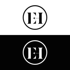 EH logo. E H design. White EH letter. EH, E H letter logo design. Initial letter EH linked circle uppercase monogram logo. E H letter logo vector design. top logo, Most Recent, Featured,