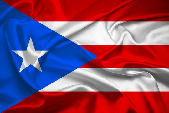 Flag Of Puerto Rico, Puerto Rico flag, National flag of Puerto Rico. fabric flag of Puerto Rico.