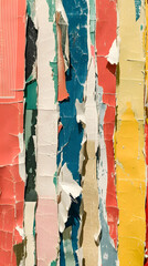 paper pages with strips of different color