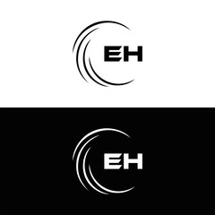 EH logo. E H design. White EH letter. EH, E H letter logo design. Initial letter EH linked circle uppercase monogram logo. E H letter logo vector design. top logo, Most Recent, Featured,