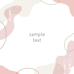 春のイメージの抽象的なフレーム素材