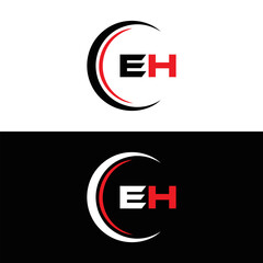 EH logo. E H design. White EH letter. EH, E H letter logo design. Initial letter EH linked circle uppercase monogram logo. E H letter logo vector design. top logo, Most Recent, Featured,