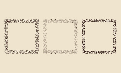 frame classic abstrak ornament decoration vector collection