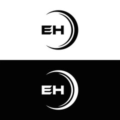 EH logo. E H design. White EH letter. EH, E H letter logo design. Initial letter EH linked circle uppercase monogram logo. E H letter logo vector design. top logo, Most Recent, Featured,