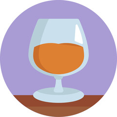 Cognac Glass Icon: Elevate your visuals with this vector icon featuring a classic Cognac glass.