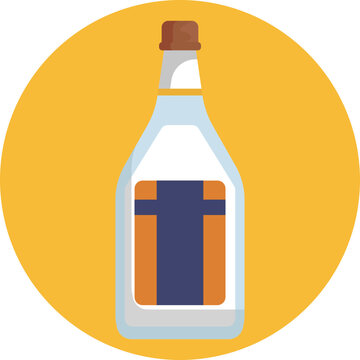 Tequila Bottle Icon Vector: Introducing a sleek and modern tequila bottle icon in vector format.