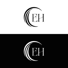 EH logo. E H design. White EH letter. EH, E H letter logo design. Initial letter EH linked circle uppercase monogram logo. E H letter logo vector design. top logo, Most Recent, Featured,