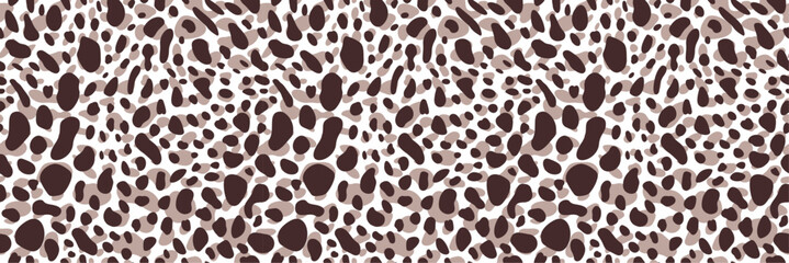 Seamless pattern spots. Animal fur texture surface. Abstract speckled design.