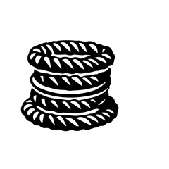 Nautical rope knots vector design