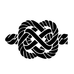 Nautical rope knots vector design