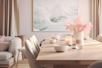 A Scandinavian dining table