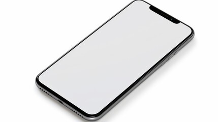 Mobile phone mockup with blank white screen in human hand, 3d render illustration put on a sweater, hold a smartphone Mobile digital device in arm isolated on white