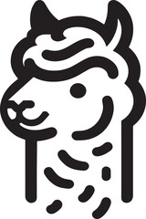 Cheerful Alpaca Silhouette