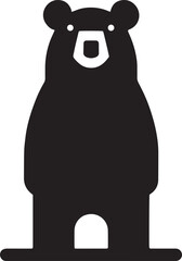 Bear Silhouette in Stark Contras