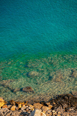 Obraz premium Place for snorkeling is St. Paul's Bay in Rhodes.