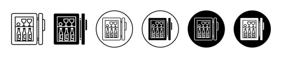 mini bar vector icon set collection. mini bar Outline flat Icon.