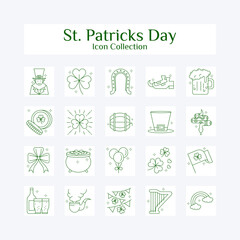 Clean St Patrick's Day Icon Collection