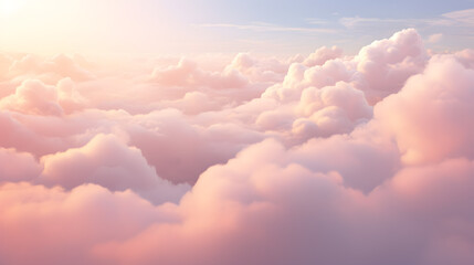 Pink clouds in the sky