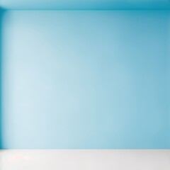 Minimalistic blue background. light blue wall in the interior