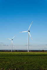 wind turbines in the field