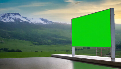 A picturesque lake scene captured from a wooden deck, offering a green screen for branding and product promotions.