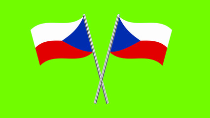 Flag Of Czech Republic, Czech Republic flag, National flag of Czech Republic. crossed table flag of Czech Republic.