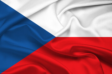 Flag Of Czech Republic, Czech Republic flag, National flag of Czech Republic. fabric flag of Czech Republic.