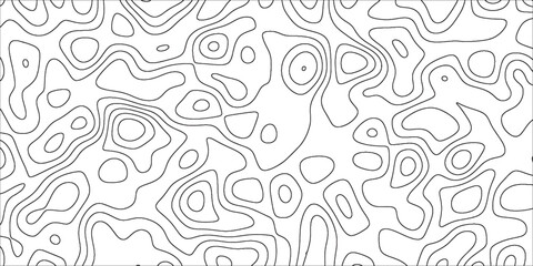 Topographic map background with geographic line map with elevation assignments.Modern design with White topographic wavy pattern design. Paper Texture Imitation of a Geographical map shades