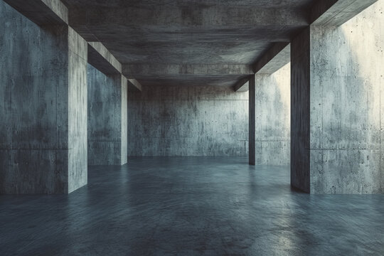 Empty dark abstract concrete smooth interior . 