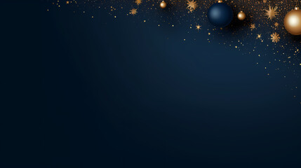 Luxurious Christmas balls on glowing bokeh background, Christmas and New Year minimalistic background