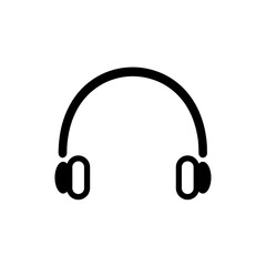 Portable bass headphones. Line icon
