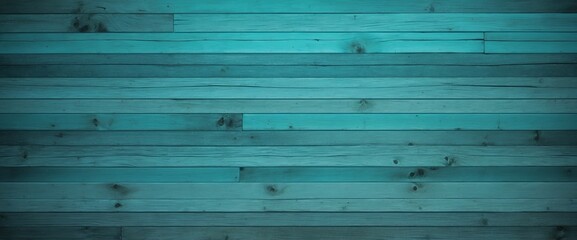 Obraz premium Wooden Background in Turquoise Gradient Colors