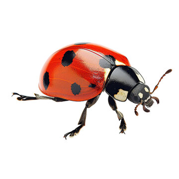 Ladybug isolated on white or transparent background