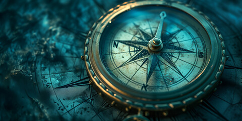 Old sea compass background