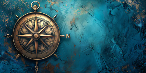 Fototapeta na wymiar Old sea compass background