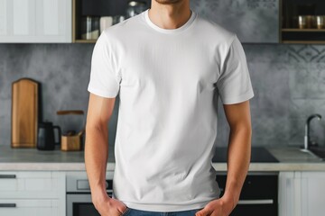 Blank Canvas For Personal Expression On White Tshirt
