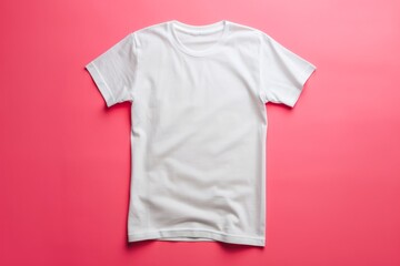 A White T - Shirt On A Pink Background