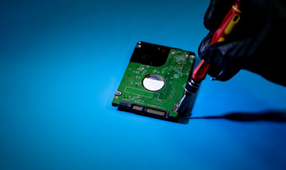 opened notebook hard disk drive for data recovery