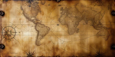 Deurstickers Old sea map concept background  © AhmadSoleh