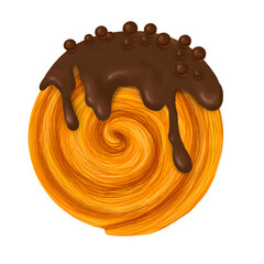 Cromboloni Illustration, croissant Illustration 