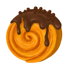 Cromboloni Illustration, croissant Illustration 